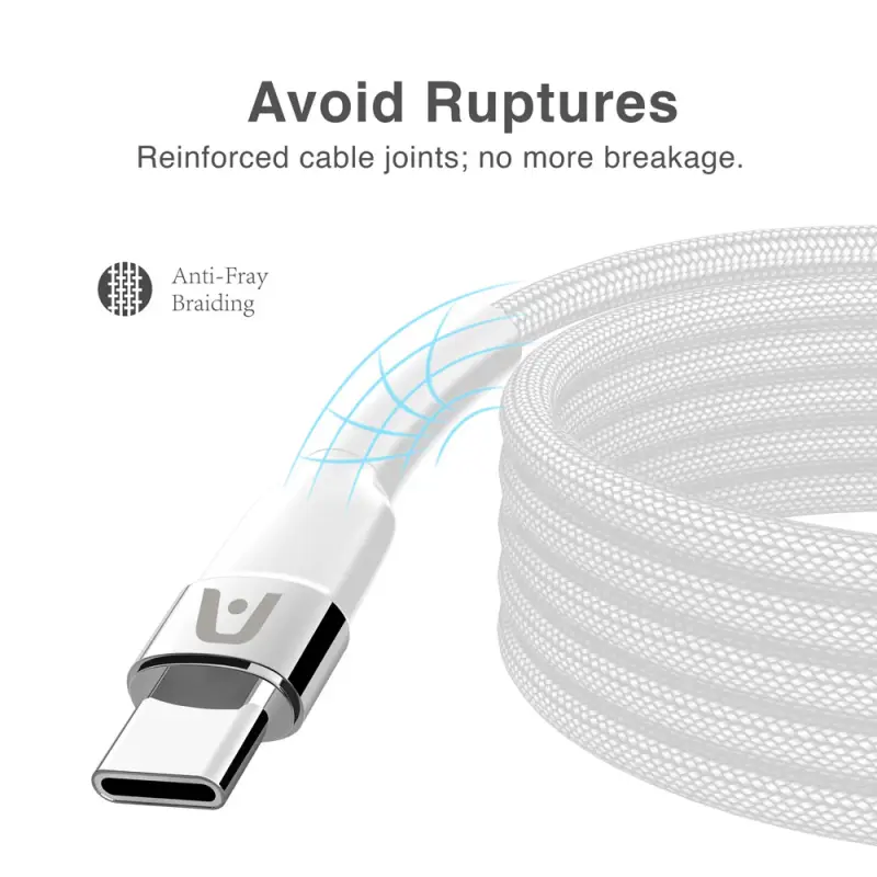 CARGADOR RÁPIDO VOLTA P40 DE DOS PUERTOS CON CABLE USB TIPO C ARGAC0155WT